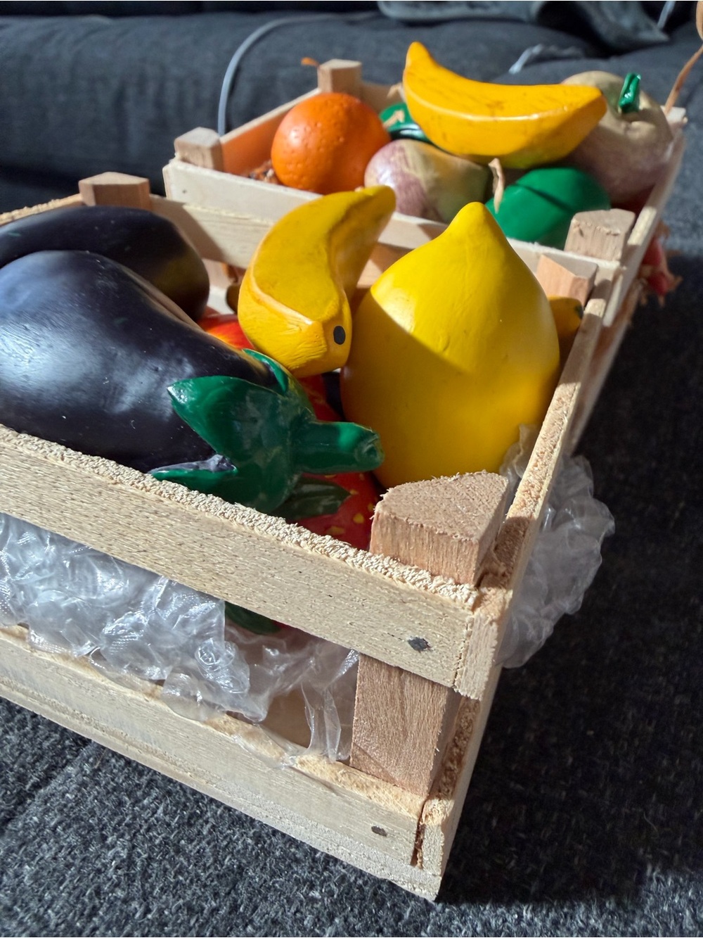 Tartine et Chocolat French Wooden market Shelf w/Fruit Vegetable Crates - Picture 5 of 16